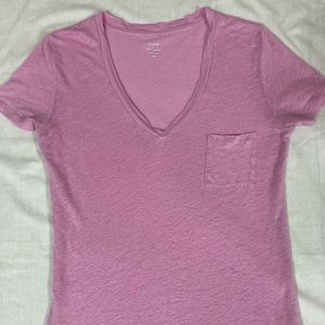 Women’s pink size XS 100%linen J crew t-shirt